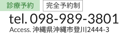 TEL:098-989-3801/沖縄県沖縄市字登川2444-3