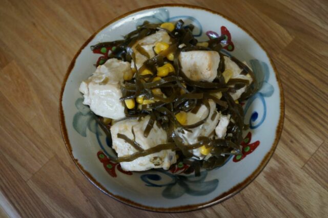 豆腐とトウモロコシのチャンプルー