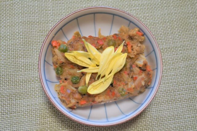 高野豆腐の野菜蒸し