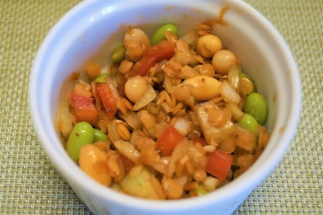レンズ豆と枝豆のサラダ