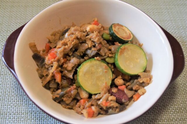 高野豆腐と夏野菜のドライカレー