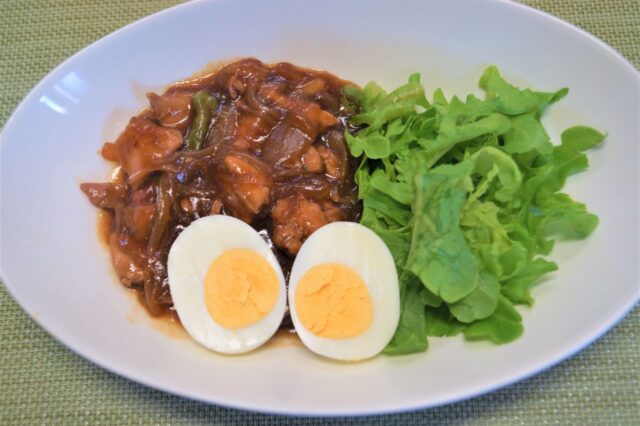 鶏肉とししとうの甘辛炒め