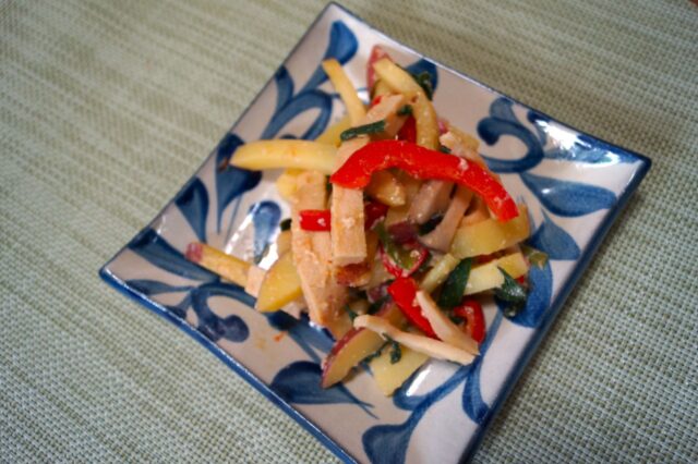 高野豆腐と野菜の味噌炒め