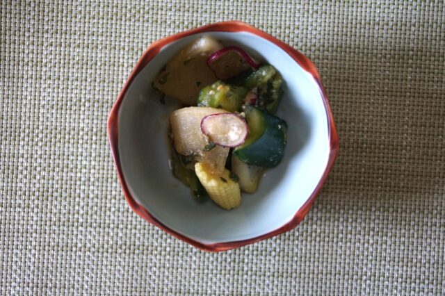 高野豆腐ときゅうりのレモン和え