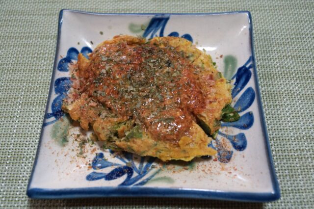 キャベツたっぷりお好み焼き(桜エビ入り)