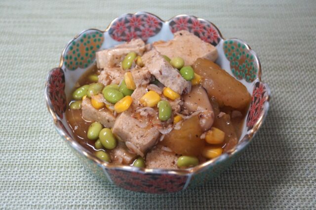 凍り豆腐と野菜のとろみ煮(桜エビ入り)