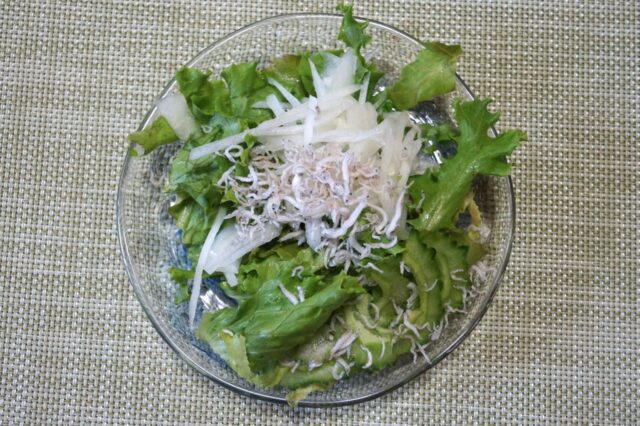 野菜サラダ(ピリ辛ニンニクドレッシング)