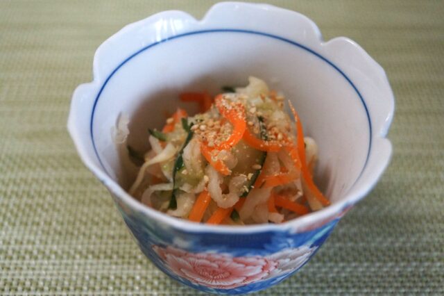 モーイと切干大根のなます
