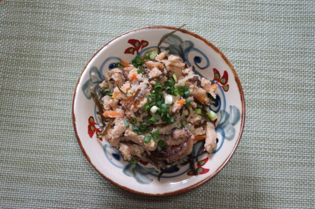 切干大根とおからの重ね煮(桜エビ入り)