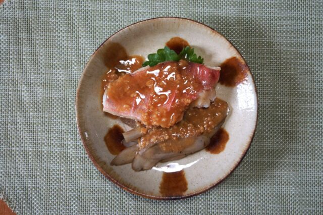 蒸し魚の西京ソース