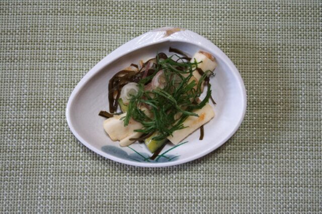 長芋と刻み昆布の香味和え(桜エビ入り)