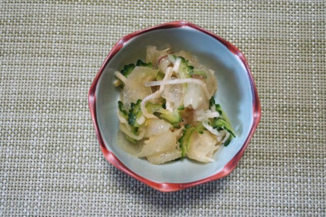 ゴーヤーと切干大根の酢味噌和え