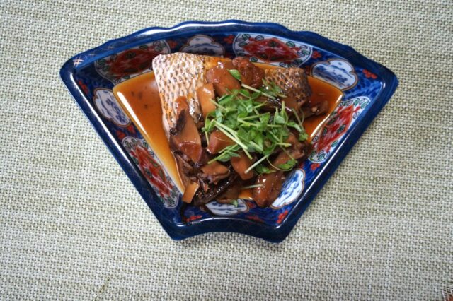 魚の梅きのこ煮