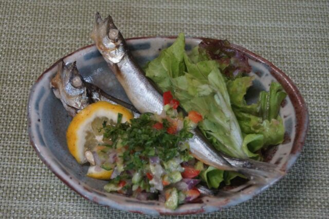 蒸し魚のさっぱり野菜ソースかけ