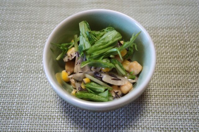 ごぼうと豆とひじきのマヨ和え