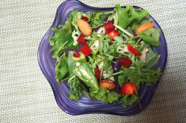 野菜サラダ 味噌レモンドレッシング