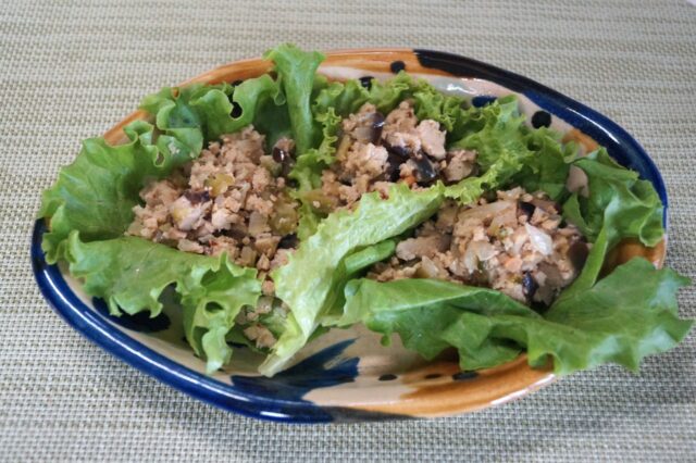 高野豆腐そぼろレタス包み