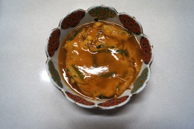おから入りニラ玉甘酢あんかけ
