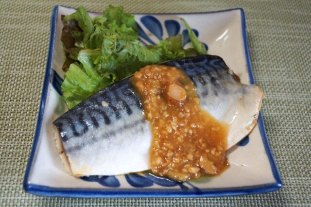 蒸し魚の生姜味噌ダレ