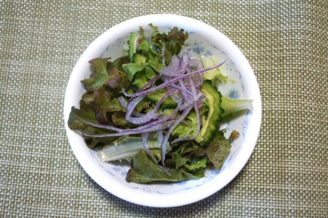 野菜サラダ ワサビ醬油ドレッシング