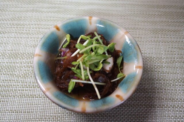 もずくと長芋のウドズオイル和え