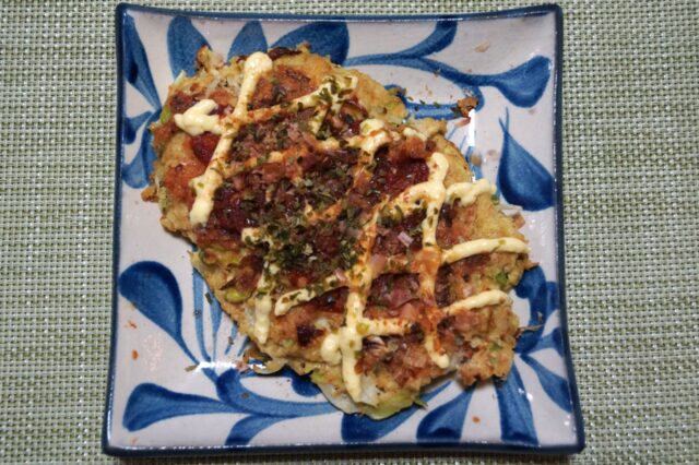 おから・米粉・桜エビ入り キャベツのお好み焼き