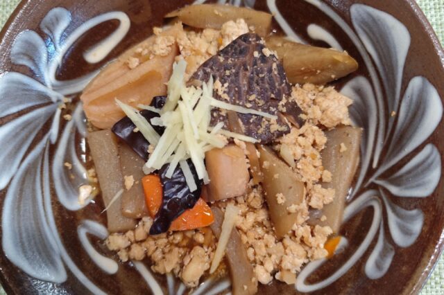 根菜とひき肉のしぐれ煮