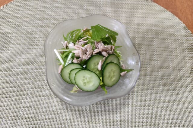 水菜サラダ 胡麻マヨドレッシング