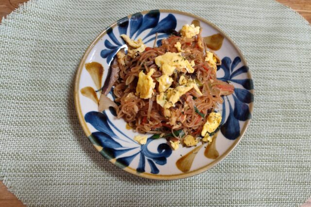 春雨と炒り卵のチャプチェ 桜エビ入り
