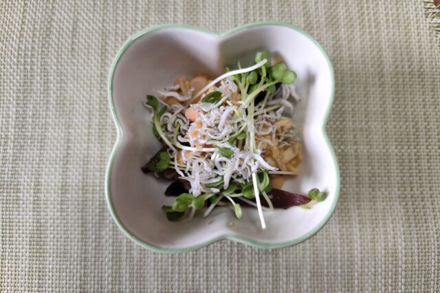 切干大根とキクラゲの梅納豆じゃこ入り
