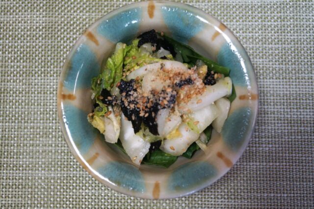 白菜の塩麴海苔和え