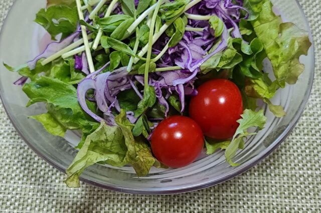 彩り野菜サラダ 人参玉ねぎドレッシング