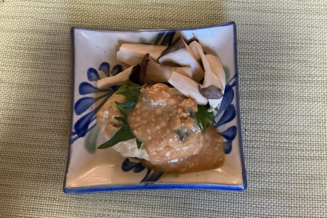 米ぬか入り豆腐バーグ 甘酒味噌ソース