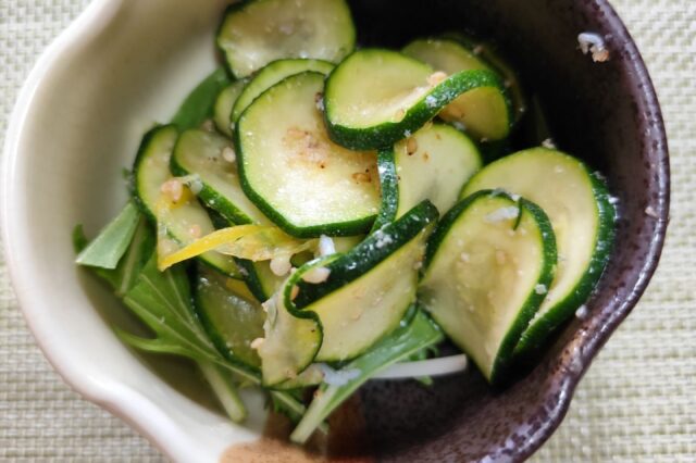 ズッキーニのじゃこ入りナムル