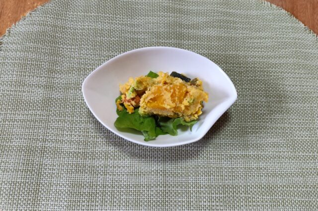 おからとカボチャの豆乳ヨーグルト和え