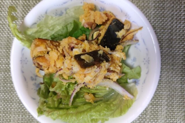 おから入りカボチャとナッツのサラダ