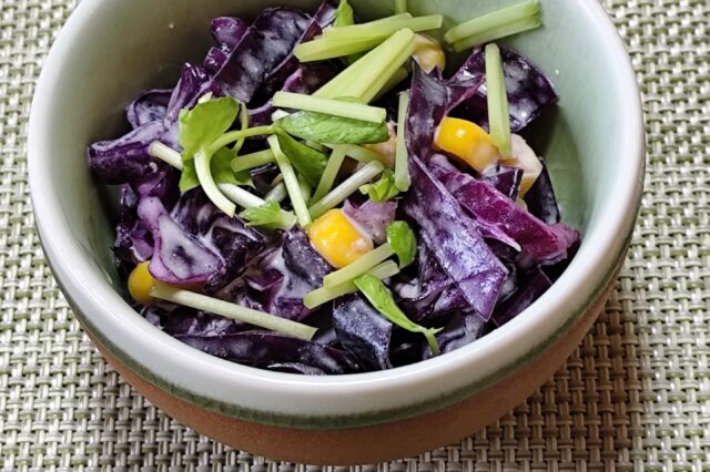 キャベツと豆苗のコールスロー