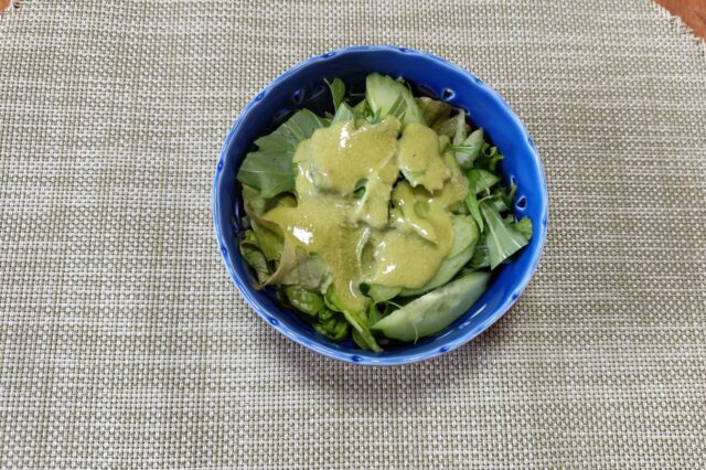野菜サラダ フレッシュバジルドレッシング