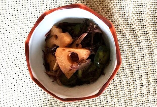 ひじきとレンコンの和え物