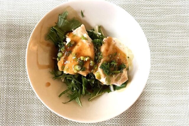 豆腐のふわふわ焼き(桜エビ入り)