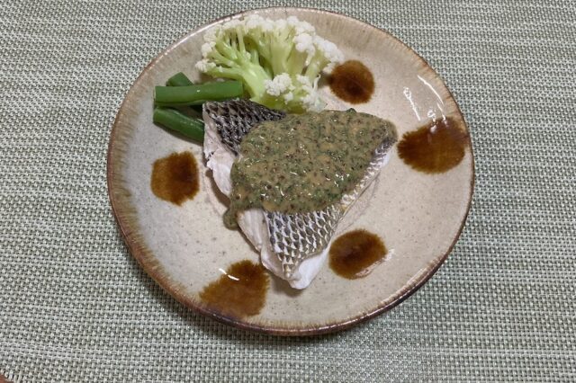 蒸し魚の粒マスタードソース⭐︎