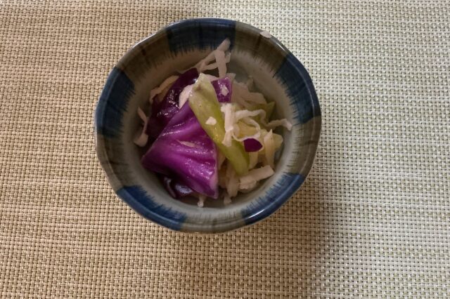 キャベツと切干大根の柚子胡椒和え