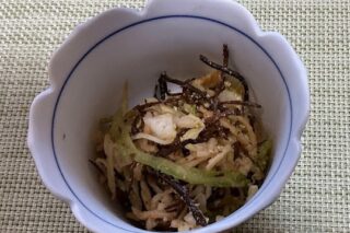 キャベツと切干大根とひじきの炒りぬか和え⭐︎