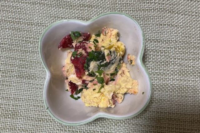 おから入りビーツのポテトサラダ