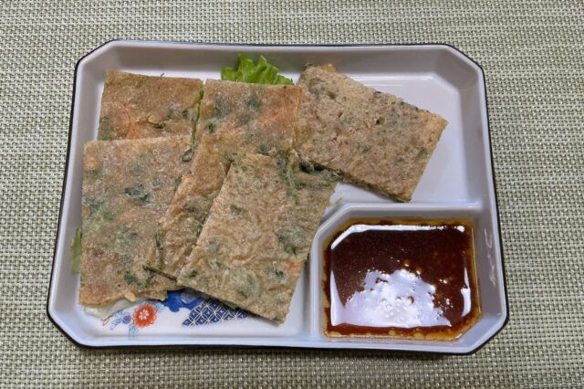 桜エビと青菜と人参のチヂミ