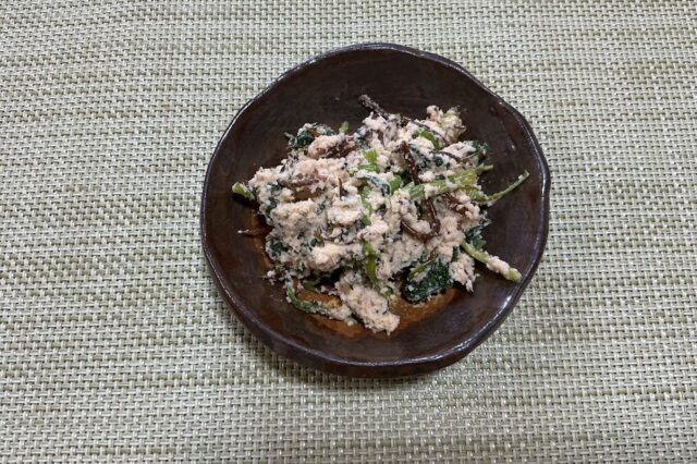 おからと青菜のわさび和え