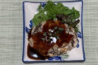 もずくと納豆の豆腐バーグ