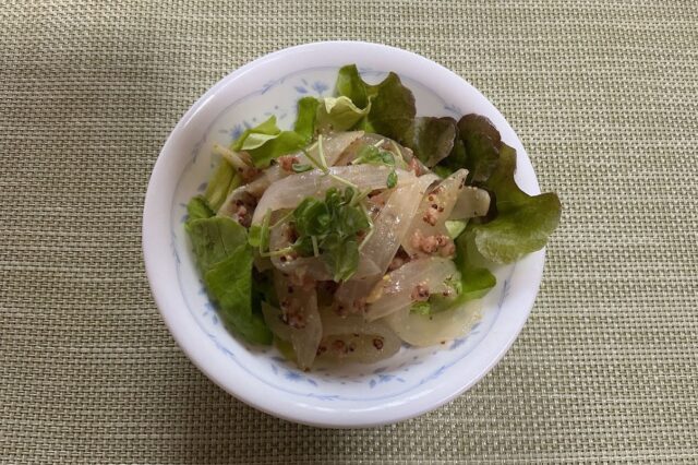 玉ねぎと高きびの味噌マスタード和え⭐︎