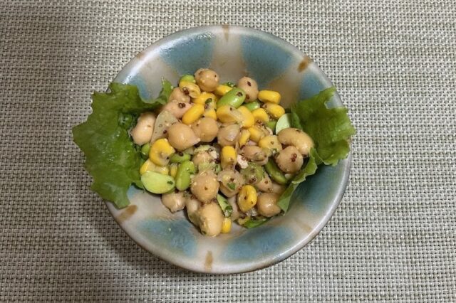 豆のマスタード和え