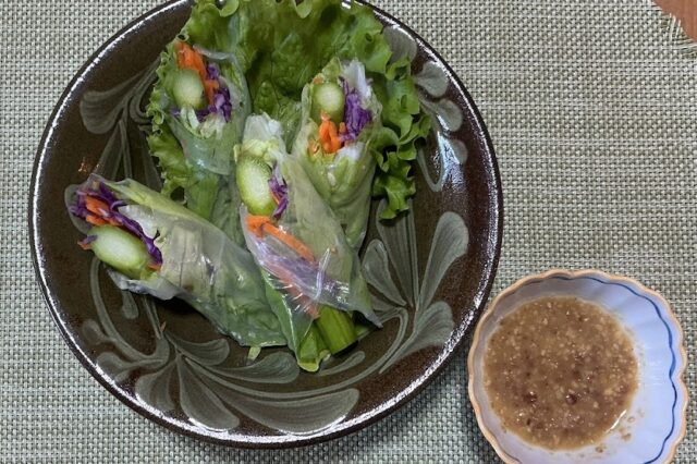 高ぎび味噌の生春巻き